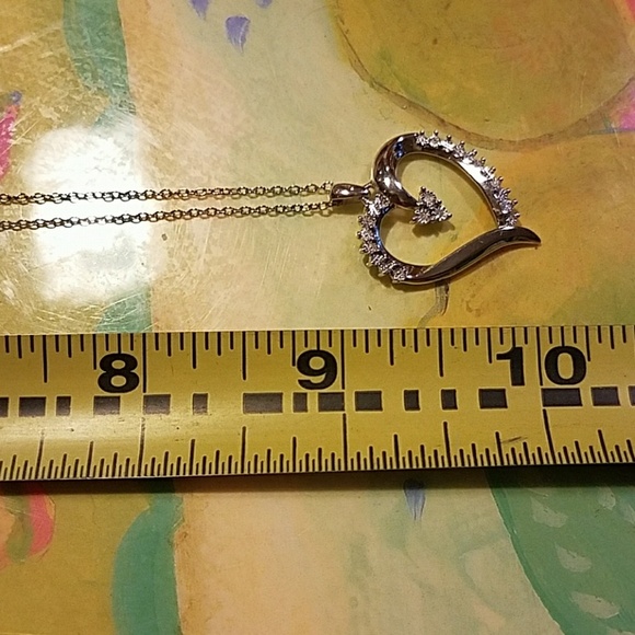 Sterling Silver Heart Diamond Accent 925 N… - Picture 5 of 6